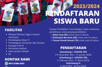 PENERIMAAN PESERTA DIDIK BARU TAHUN AJARAN 20232024